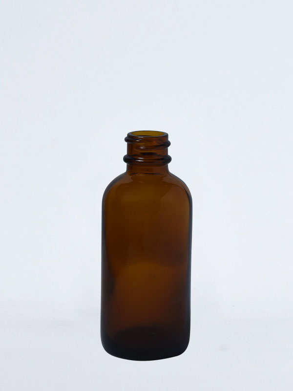 60ML - 2 Oz Amber Glass Boston Bottle